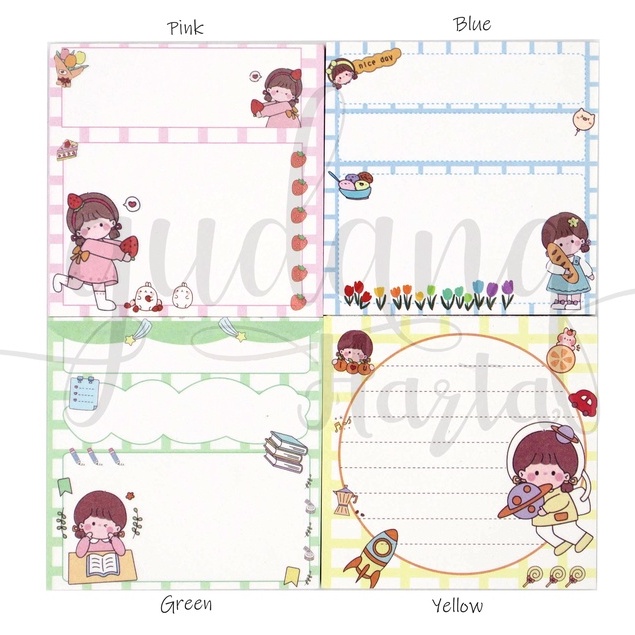 

GCC Sticky Notes Happy Girl Notes Motif Cewek Imut GH Lucu GCC 301837