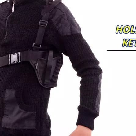 Holster DADA DAN PINGGANG Multi Fungsi ALL UNIT Universal Jahitan Sempurna - Hitam