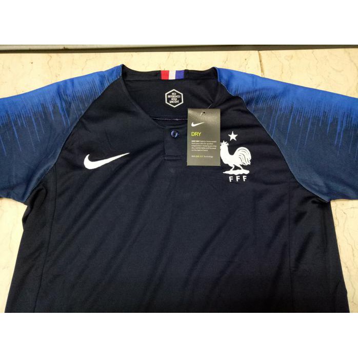 Jersey Bola Prancis France Home World Cup 2018 Grade Ori