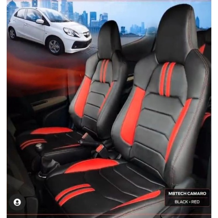 sarung jok mobil Honda Brio Satya 2020 Agya Ayla wagon R  bahan mb-tech camarro