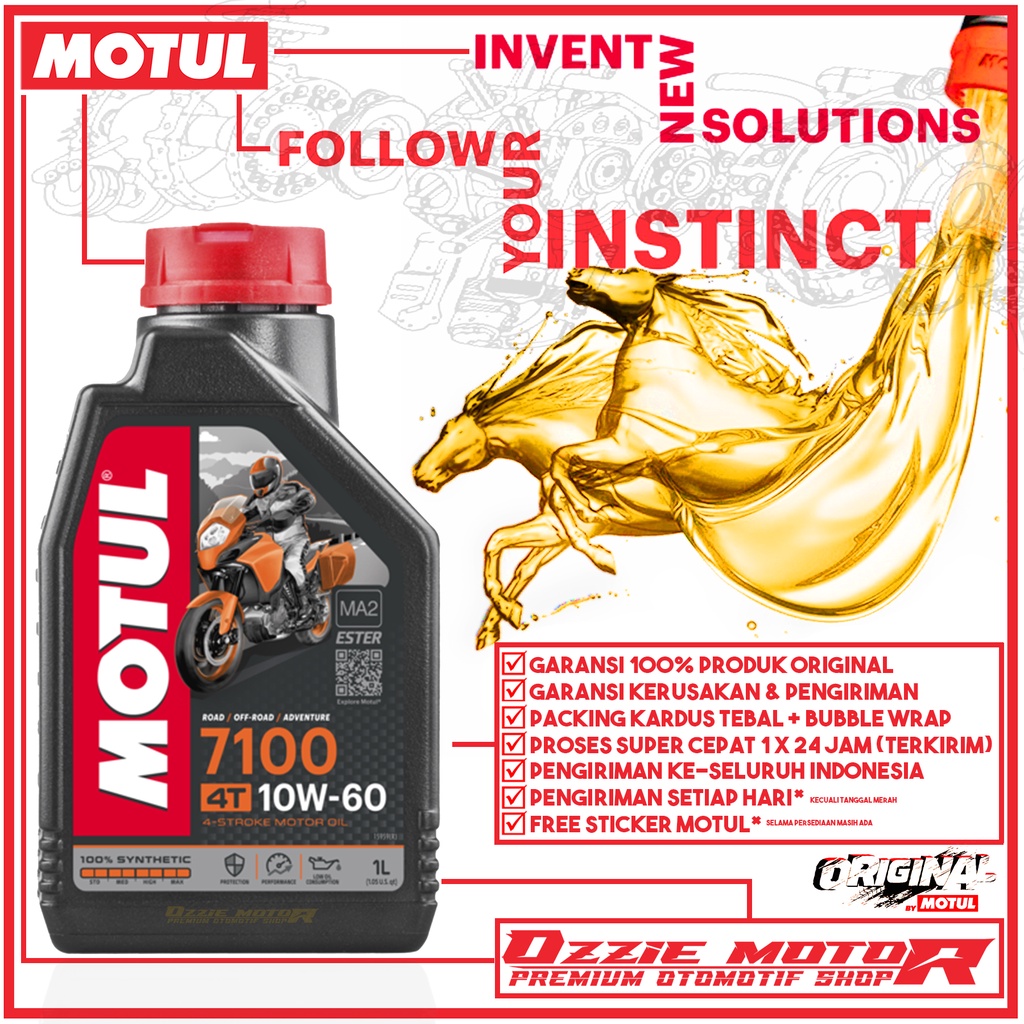 MOTUL 7100 4T 1L 10W60 OLI MOTOR IMPORT ORIGINAL