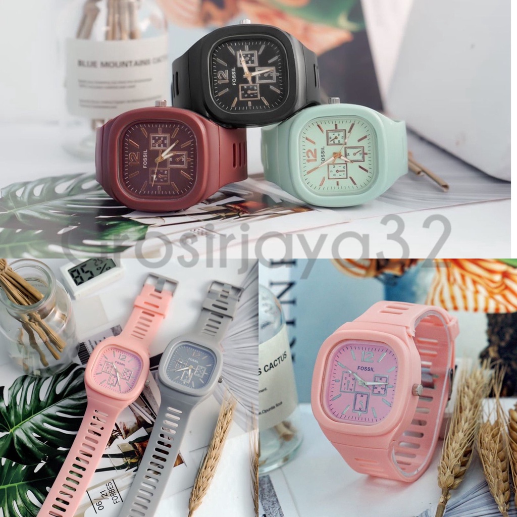 (GROSIRJAYA32) Jam Tangan Analog Voziel  Chrono Pria Wanita Rubber Quartz Fashion Couple Anak Remaja Import Premium