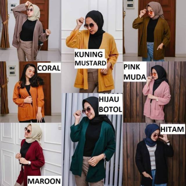 cardy loccy/sweater basic rajut/murah berkualitas