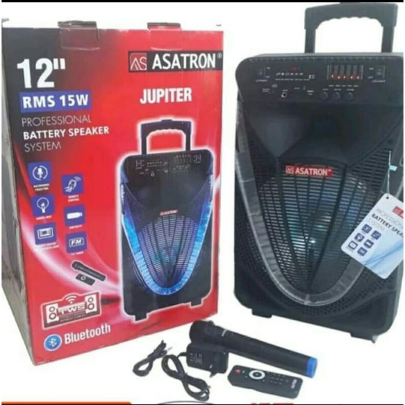 speaker metting wireles portable ASATRON HT-8880 UKM 12INCH GARANSI RESMI ORIGINAL
