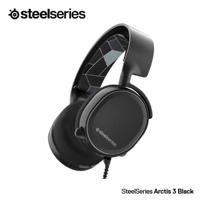 MURAH SteelSeries Arctis 3 Black 7.1 Surround 2019 - Hitam