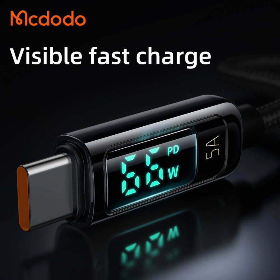 MCDODO CA-869 DIGITAL DISPLAY PRO KABEL CHARGER USB TYPE C CABLE TURBO CHARGE 5A XIAOMI SAMSUNG VIVO