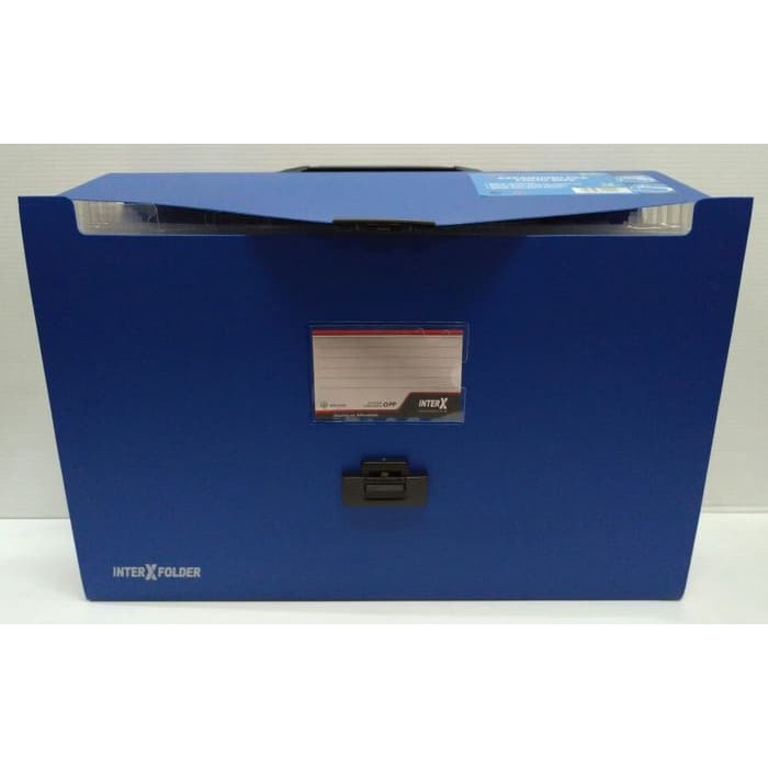 

NEW Expanding File Handle F4 Inter-X - Biru | Expanding File Tenteng Atas TERLARIS
