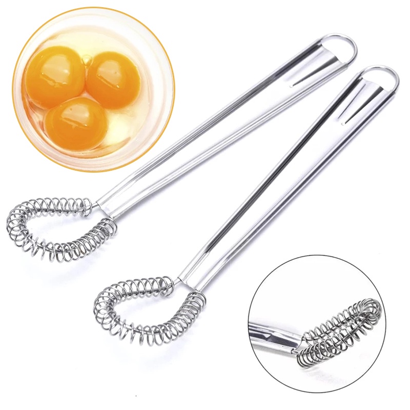 1pc Alat Pengocok Telur Krim Kue Susu Manual Bahan Stainless Steel Untuk Dapur