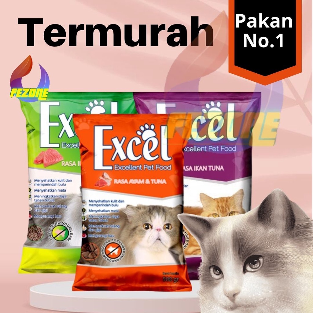 EXCEL Makanan Kucing Kering Adult Fresh Pack FEZONE