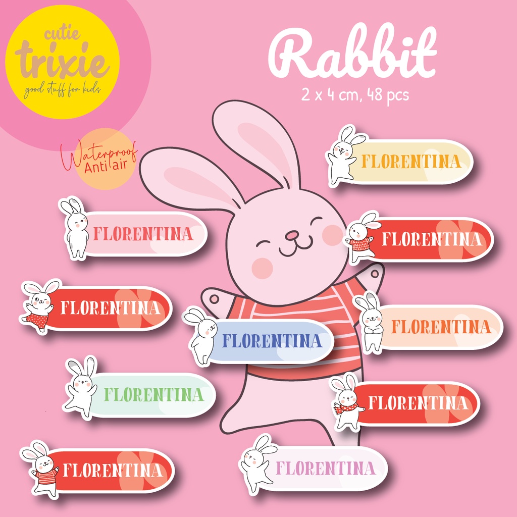

Sticker Label Nama Anak Waterproof RABBIT