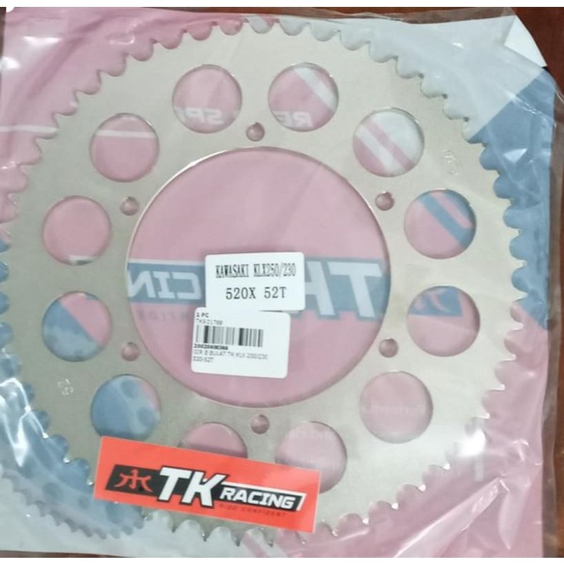 Sprocket Gir Gear Belakang TK racing Kawasaki Super Sherpa KL250G KL250H Kl 250 G 520 50 51 52 53