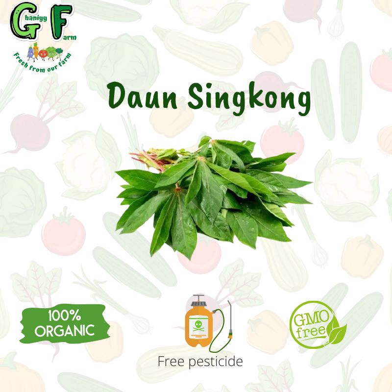 

Sayur Organik Bersertifikat - Daun Singkong Organik 250 Gram