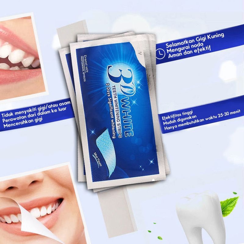 Stiker Pemutih Gigi 3D isi 14Pcs TERLARIS