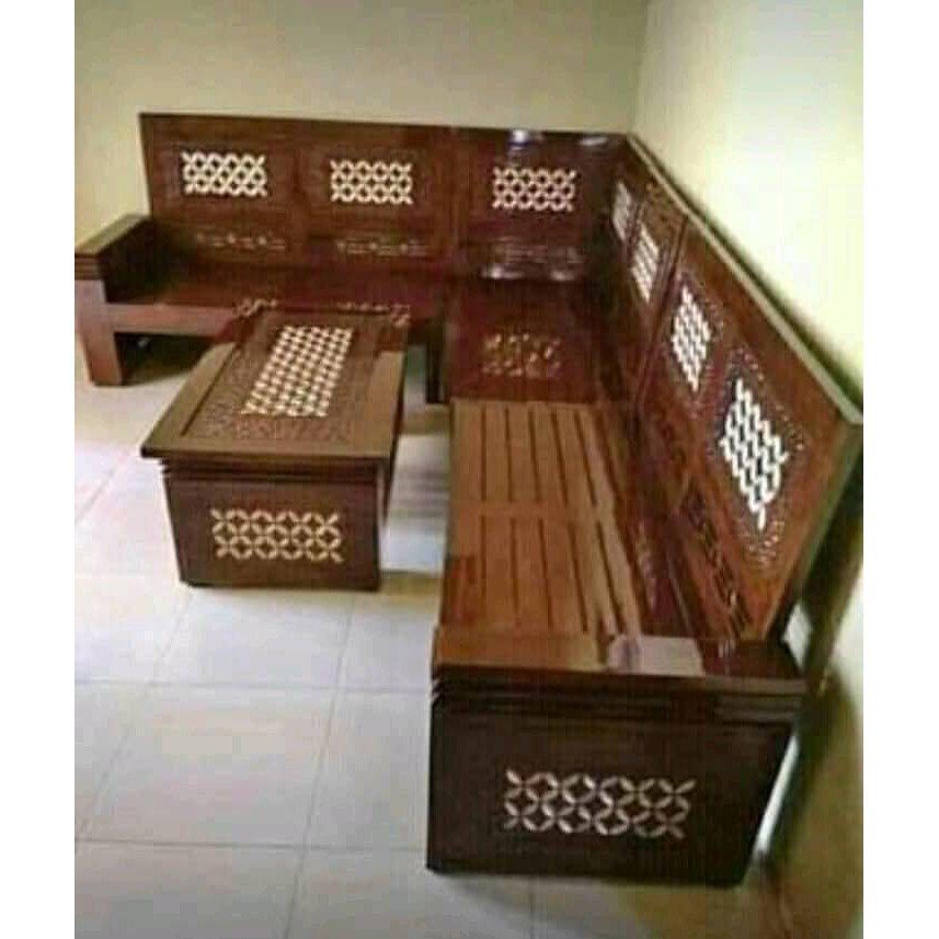 Kursi Tamu Pojok Jati Minimalis Termurah/Kursi Ruang Tamu Sudut Minimalis Modern-3
