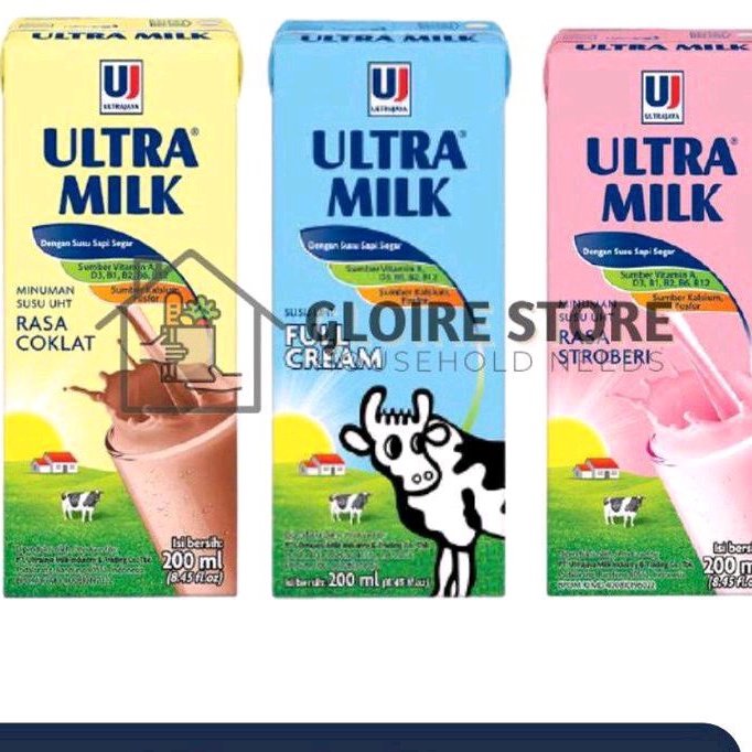 

Susu UHT 200mL Ultra Milk (YNL/E.R))