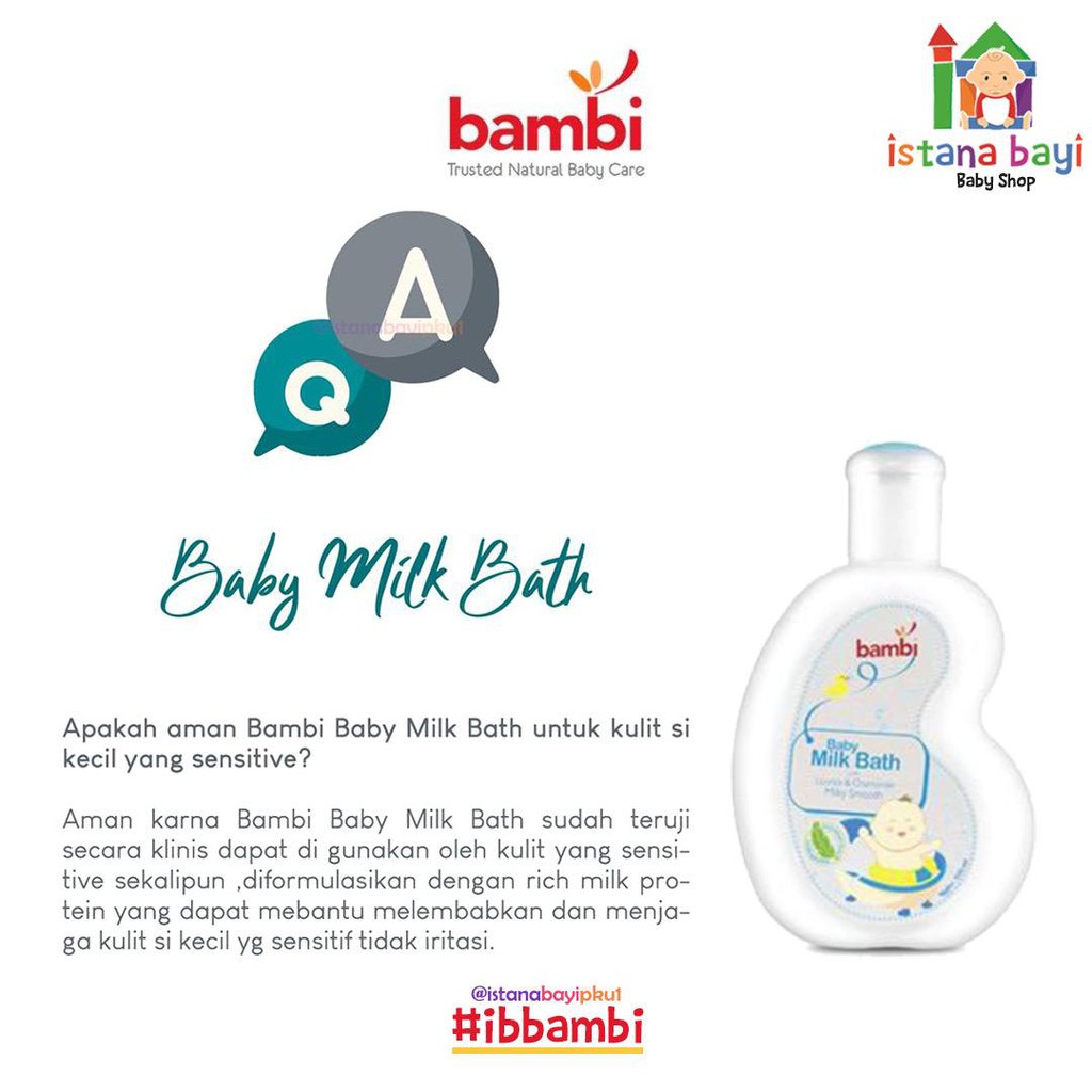 Bambi Milk Bath 100ml - Sabun mandi bayi