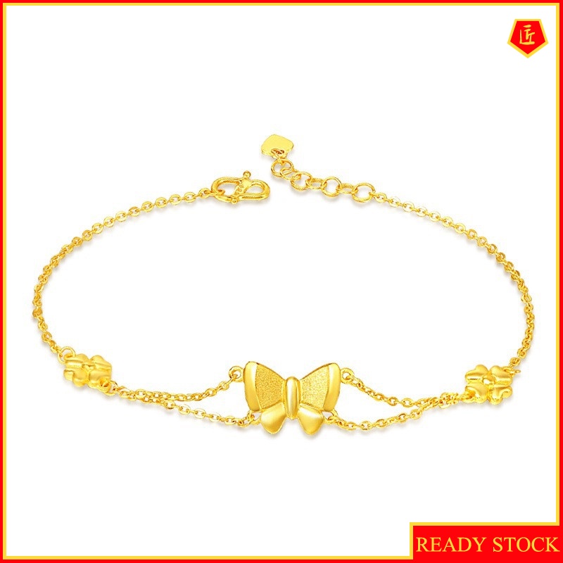 [Ready Stock]Elegant Fashion Bow Gold Bracelet