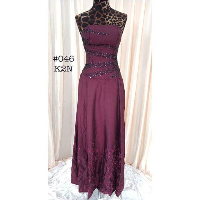 LONG DRESS MAROON GAUN PESTA WEDDING BRIDESMAID DRESS MURAH MAXI DRESS SECOND PREMIUM