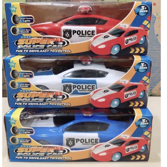 ( BISA COD ) PROMO Mainan Anak Mobil Polisi Baterai Super Police Car Ada Musik Dan Lampu / Mainan Anak Laki Laki SNI Murah