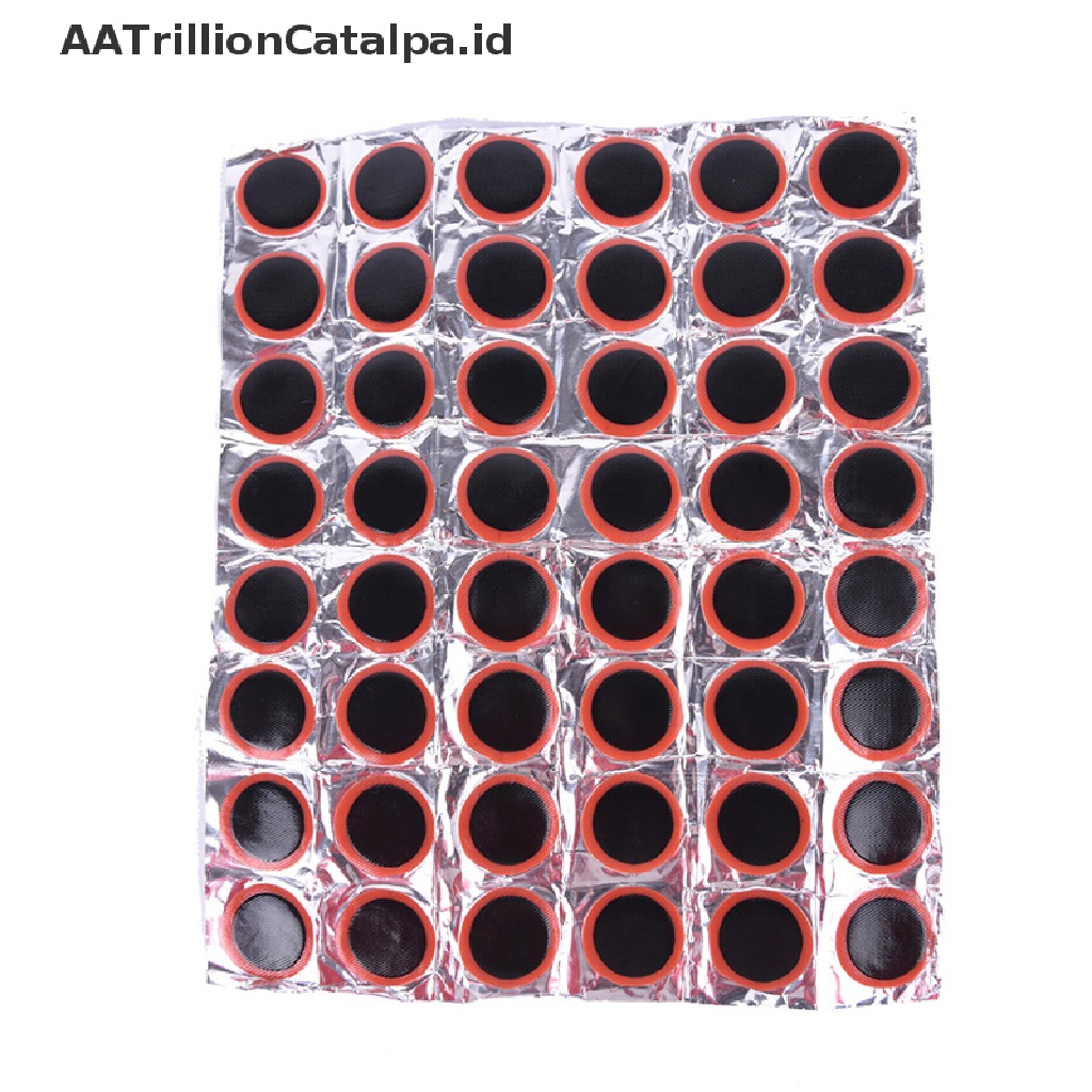 Aatrillioncatalpa 48Pcs Patch Tambal Ban Dalam Sepeda Bentuk Bulat 30mm