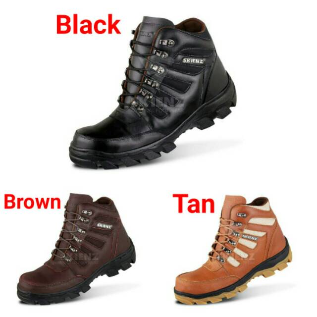 SEPATU SAFETY SEMI BOOTS SKIENZ PRIA KULIT BOOT SAVETY BUT SEPTI BUTS SEVTI