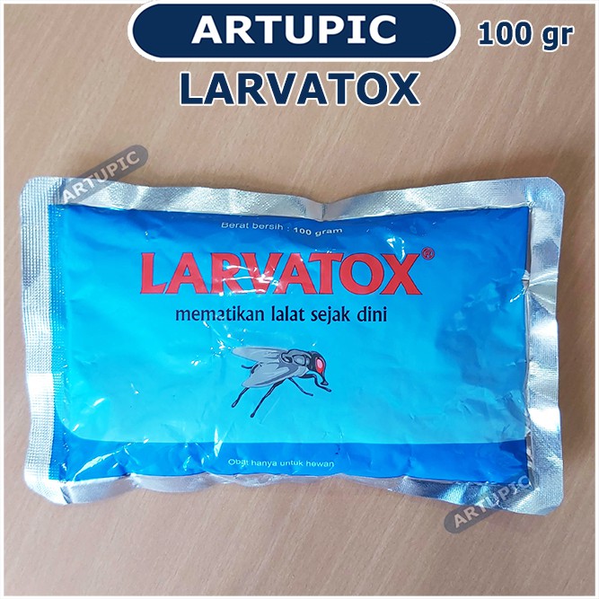 Larvatox 100 Gram Obat Pembasmi Anti Lalat Ayam Unggas Hewan Medion Artupic Cyromazine