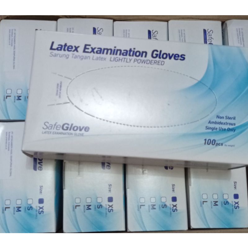 Handscoon / Sarung tangan Latex Disposible Gloves  isi 100 Pcs