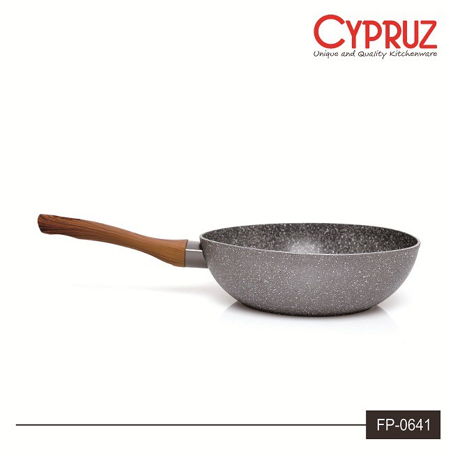 CYPRUZ FP-0641 FRY WOK 24cm INDUKSI MARBLE, GRANIT WJAN INDUKSI 3mm