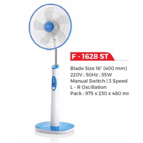 MASPION F 1628 ST STAND FAN 16 IN / KIPAS ANGIN BERDIRI F1628ST