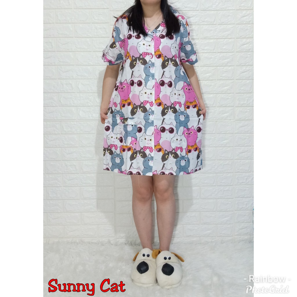 Piyama DASTER DEWASA,, FIT TO XL ,motif BUNGA/DORAEMON/MOON/UNICORN/