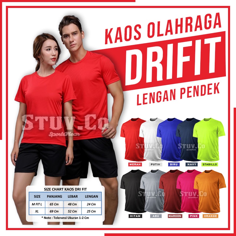 BAJU DRIFIT PRIA WANITA RUNNING JOGGING FUTSAL SEPAKBOLA MURAH