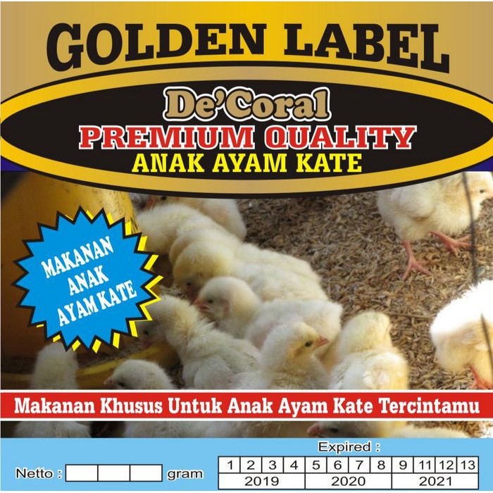 Promo Pakan Anak Ayam Kate Golden Label | Makanan Anak Ayam Kate Golden