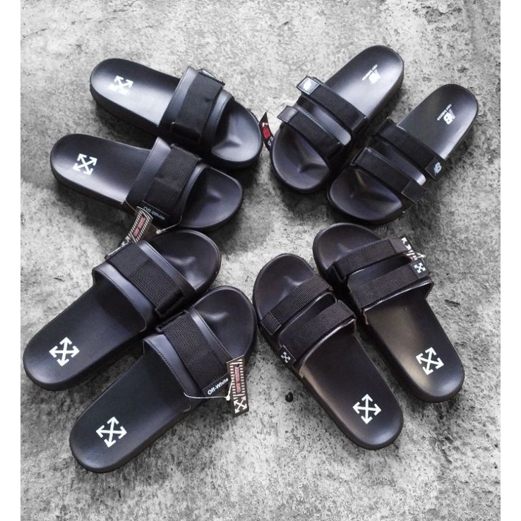 SANDAL SLOP PRIA WEBBING OFF WHITE SLIDE WEBING PREMIUM GRADE SELOP ORI NB