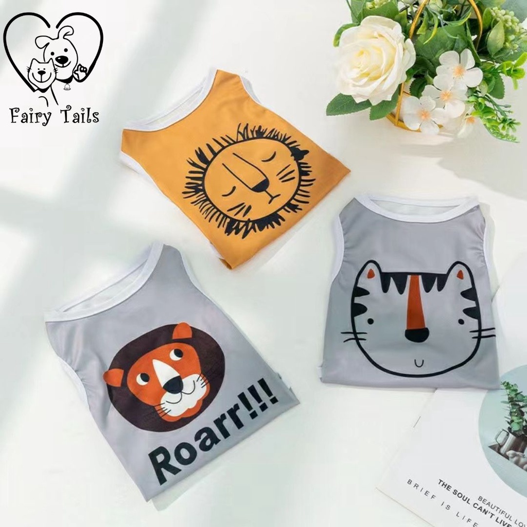 Baju  Anjing Kucing Pakaian Kostum Anabul / T-shirt Shirt Kaos / Clothes T Shirt for Dog Cat Pets Fashion Beragam Model Dress Gaun Terusan