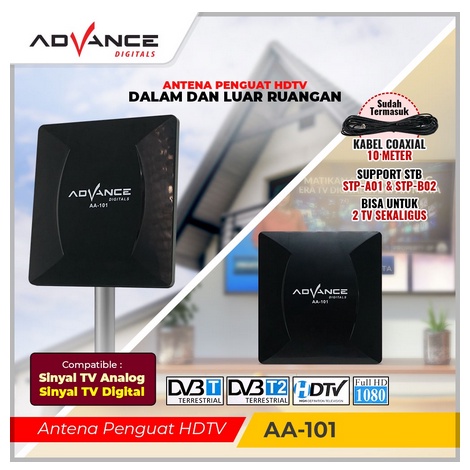 ITSTORE Antena TV Digital Advance AA 101 indoor / outdoor plus kabel 10 meter / antena UHF Skynex antena