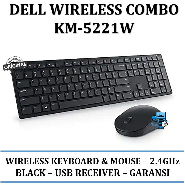 Keyboard + Mouse Dell KM5221W Wireless Combo Keyboard and Mouse