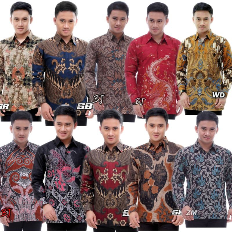 Produsen Kemeja Batik Pria Berfuring Terlaris Motif Seno Biru JDg5O0cGzYkLm
