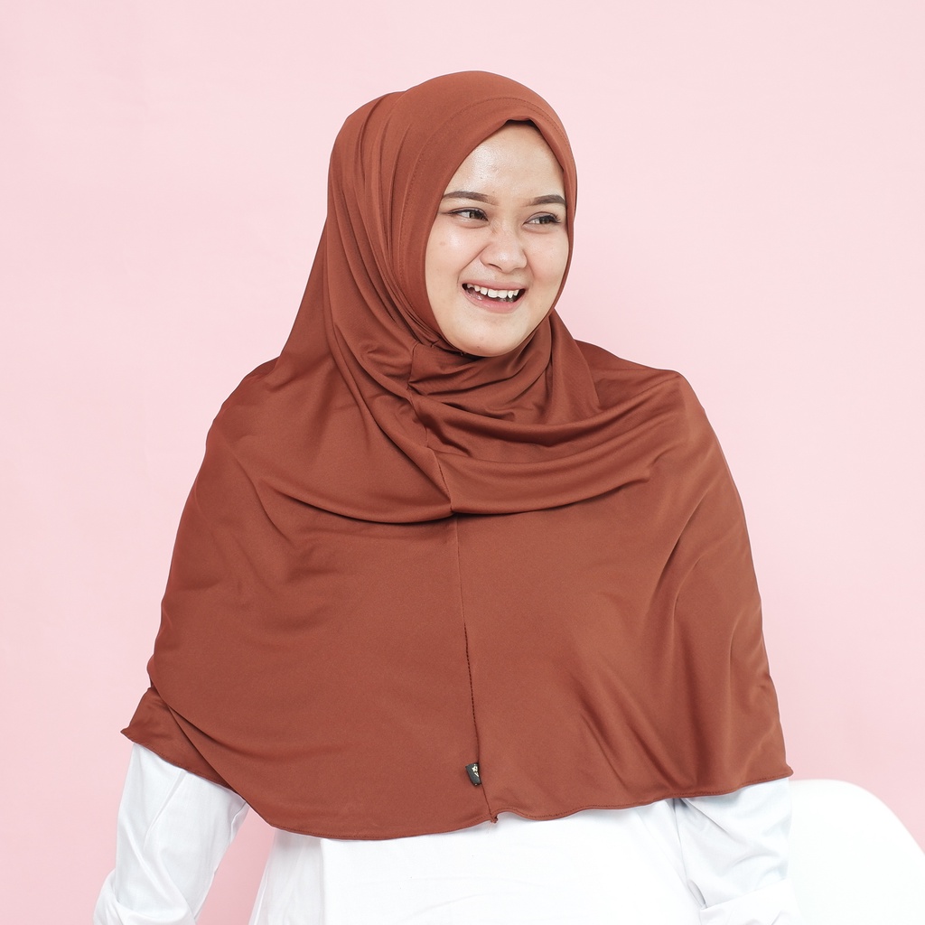 Koyu Hijab Bergo Jersey Premium Auliya Instan Panjang