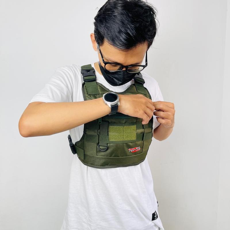 Tas Dada Pria NR-59 Original Model Rompi Green Army