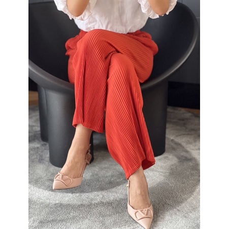 Celana Kulot Plisket Lidi / Kulot Lidi / Plisket Lidi / Pleated Culotte Pants / Pleated Pants