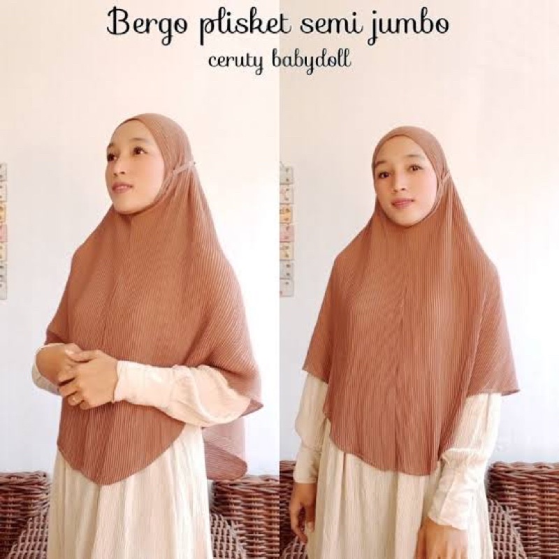 (AMD) HIJAB BERGO RAVENA MARYAM PENGUIN PLISKET JUMBO XL INSTAN CERUTI