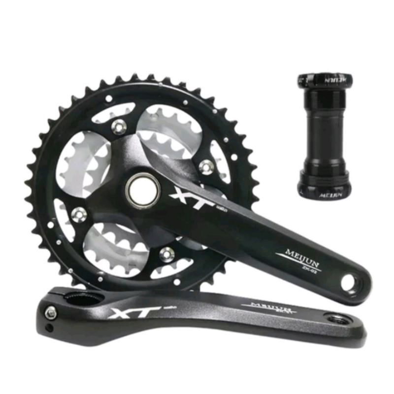 Meijun XT Crankset Triple HT2 BCD 104 mm Crank Set Hollowtech 2