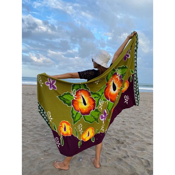 Kain batik meteran bahan katun / kain pantai bali premium