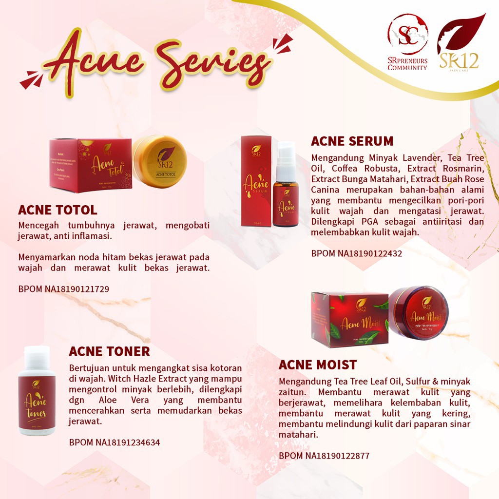 SERUM JERAWAT BPOM AMPUH..!! ACNE SERUM SR12 / OBAT PENGHILANG JERAWAT / SERUM RADANG JERAWAT