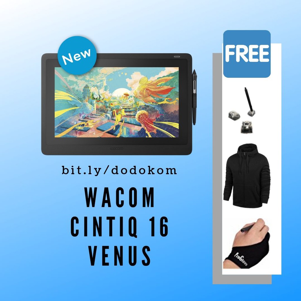 New Wacom Cintiq DTK1660 / Cintiq 16 Venus GARANSI RESMI