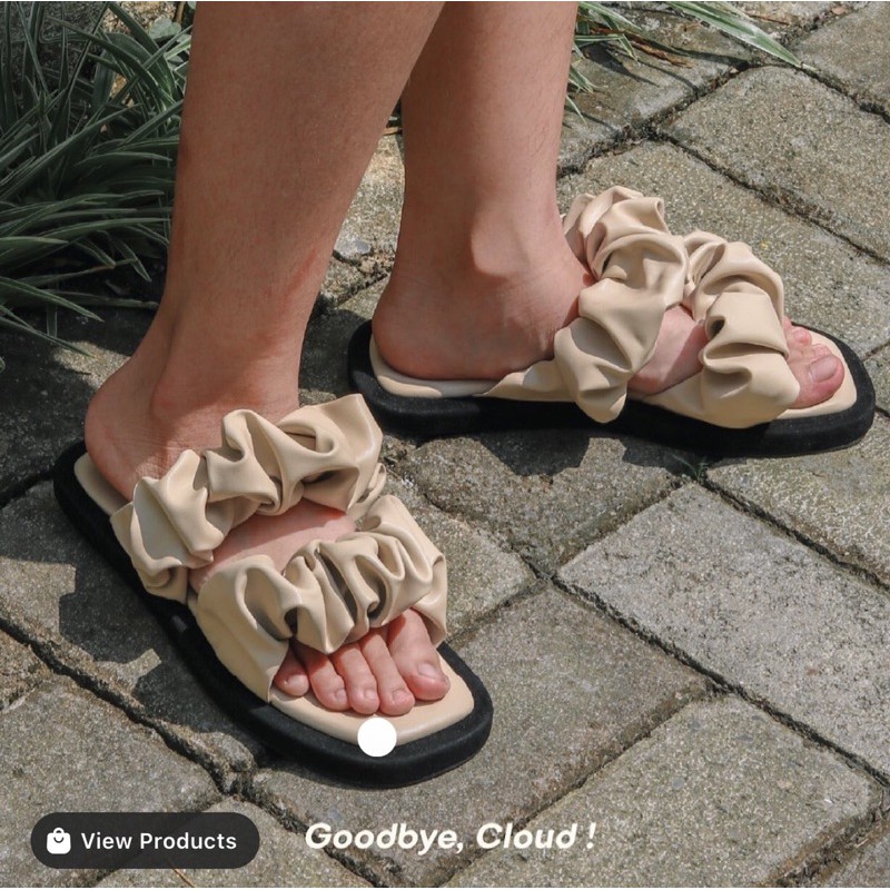 cloud sandals in nude colour by Posu Official