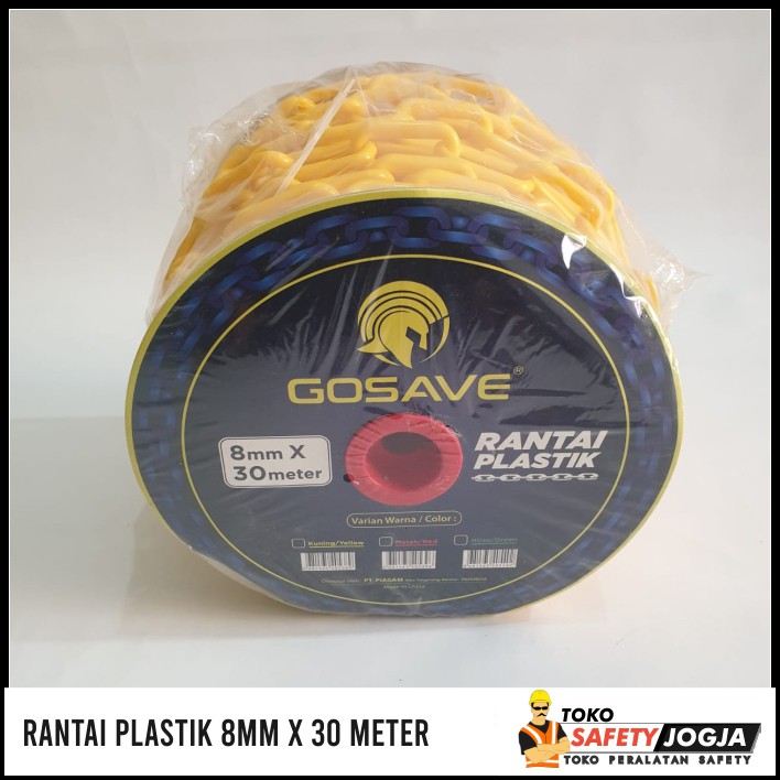 RANTAI PLASTIK SAFETY TRAFFIC CONE 8MM X 30M