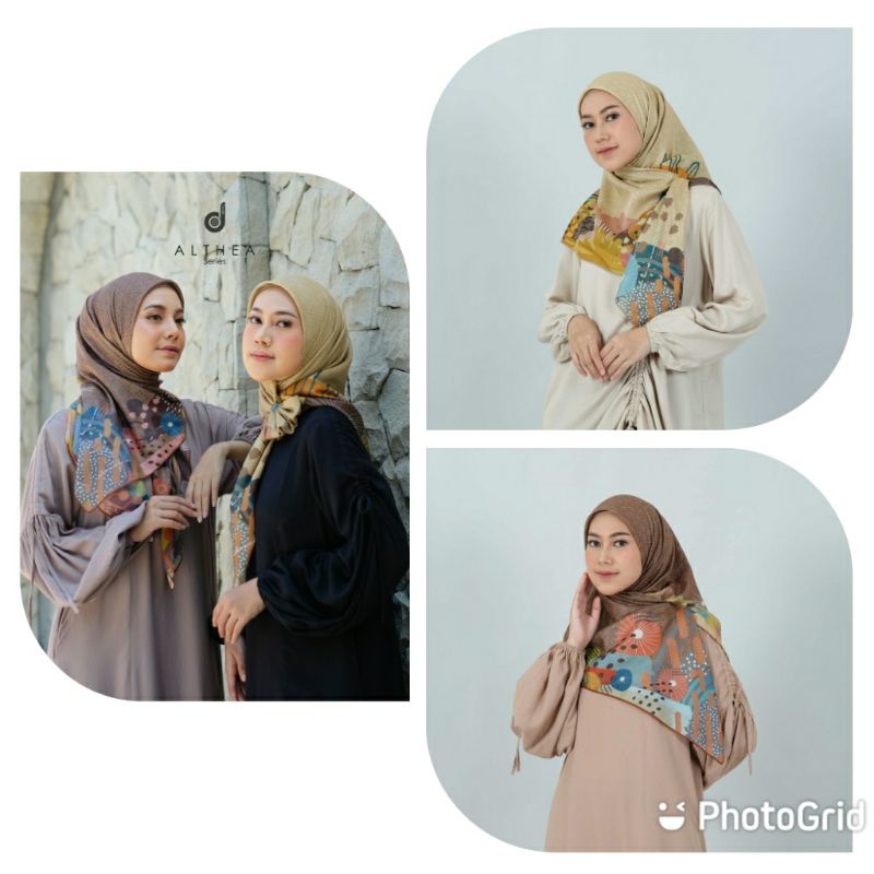 HIJAB DEENAY ALTHEA SERIES ( ANTIQUE GOLD COCOA BROWN )