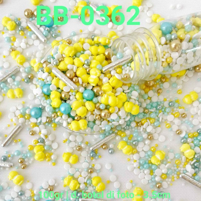 

BB-0362 SPRINKLES SPRINKLE 100 GRAM BINATANG BEBEK DUCK MUTIARA BIRU TERBARU