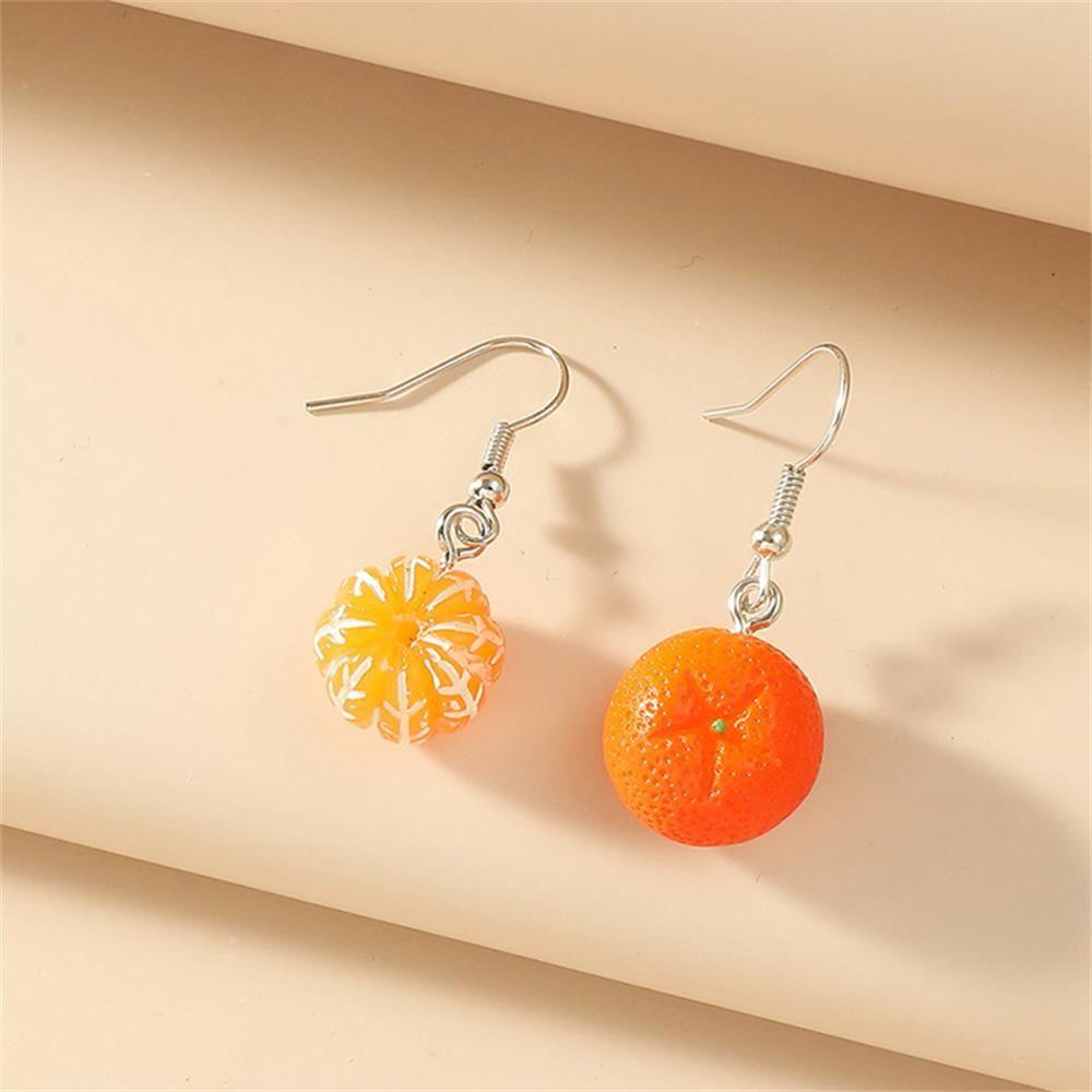 Top Orange Anting Lucu Untuk Wanita Gadis Akrilik Menjuntai Kait Stud